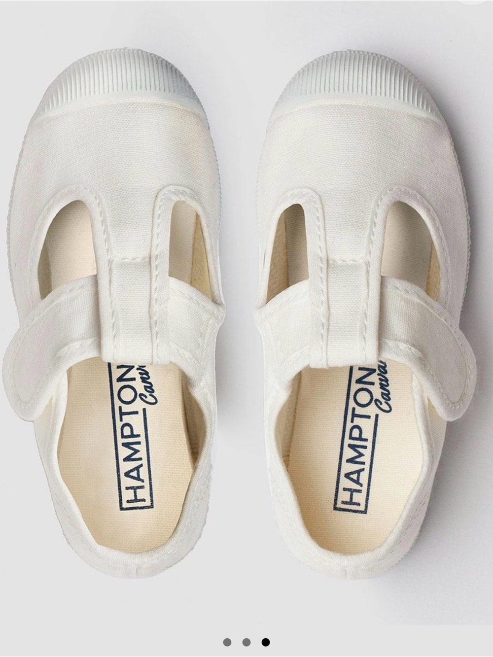 Trotters Cream Canvas T-Strap Sneakers